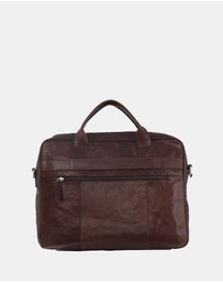 Pierre Cardin - Pierre Cardin Rustic Leather Computer/Business Bag