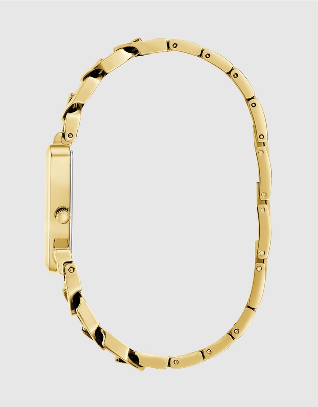 GUESS - Guess Gents and Ladies Set - Badge Gold-Tone Analogue & Fame Ladies Gold Tone Analogue