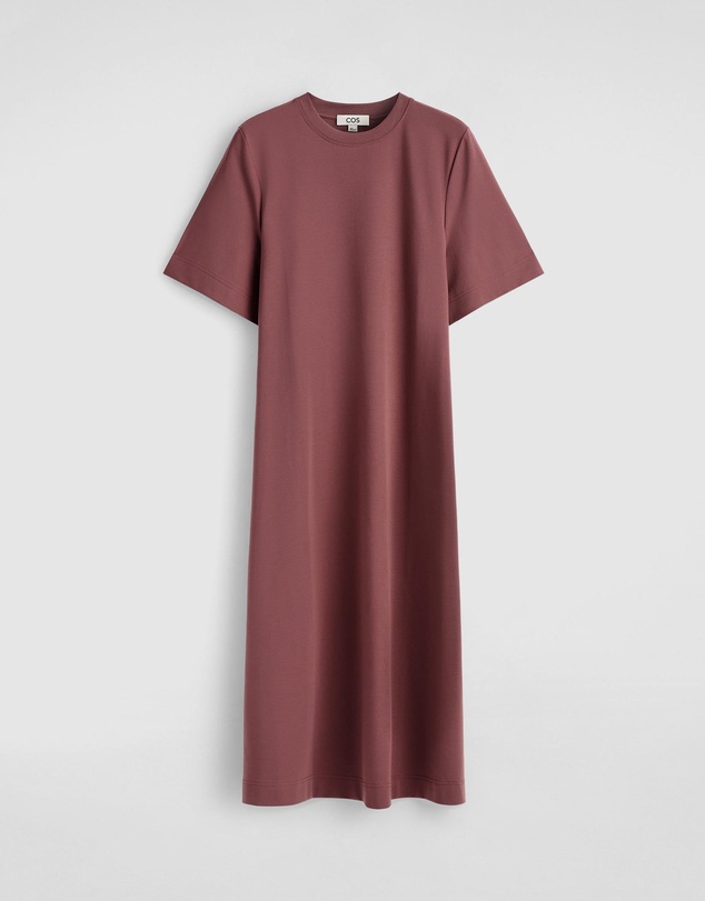 COS - Belt-Detail Midi T-Shirt Dress