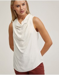 Oxford - Fern Cupro Blend Soft Neck Top