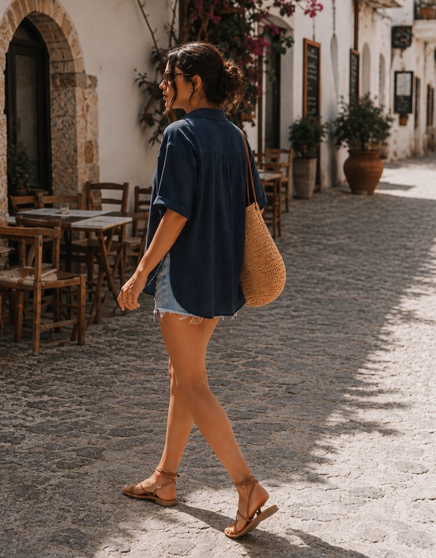 Esther & Co - Fraise Top - Navy