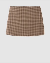 M.N.G - Houndstooth Short Skirt