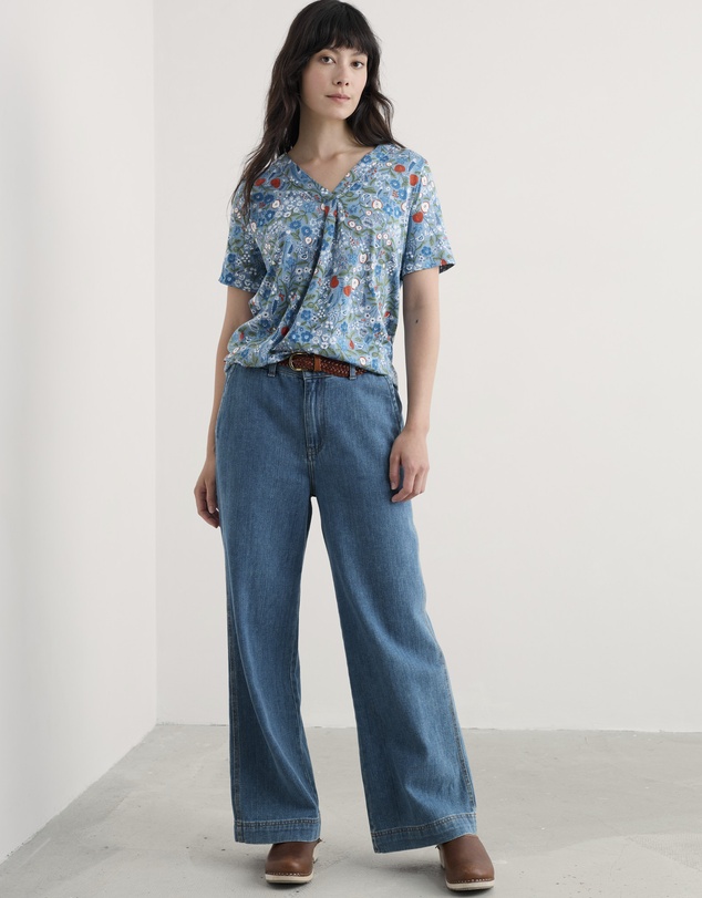 Seasalt - Seasalt Cornwall Blue Barnoon Top
