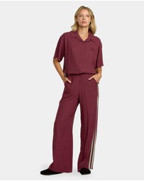 RVCA - Womens Syd Stripe Elastic Waist Pants