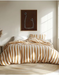 Olive et Oriel - Soul Bound - Brown by Shatha Al Dafai Art Print