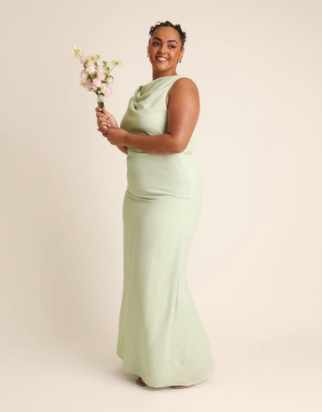 Six Stories - Twist Asymmetrical Chiffon Bridesmaid Dress