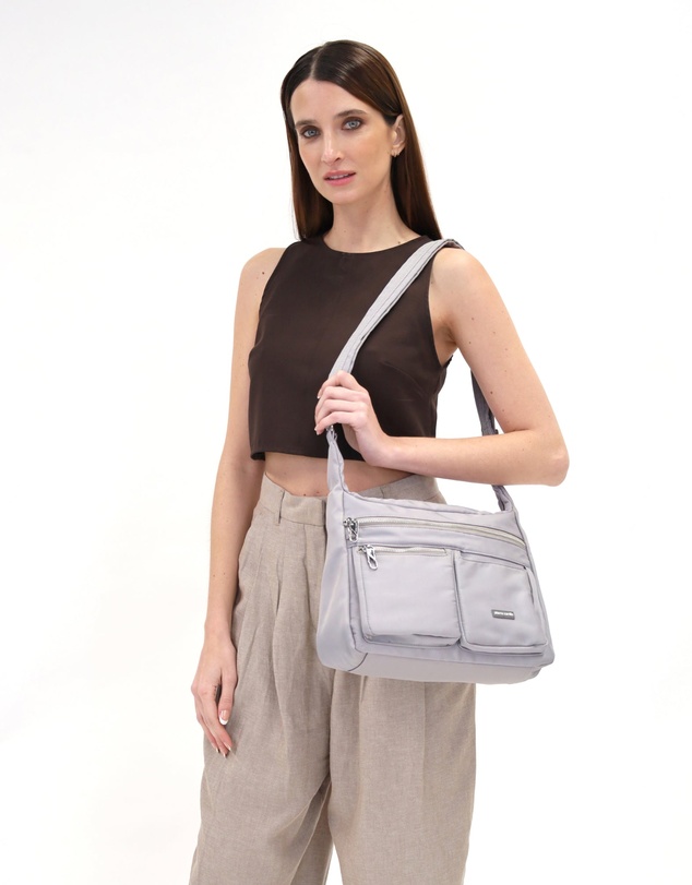 Pierre Cardin - Pierre Cardin Nylon Anti-Theft Cross Body Bag