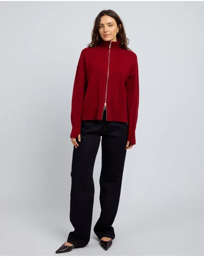Huntly - Margot Cashmere Zip Jacket