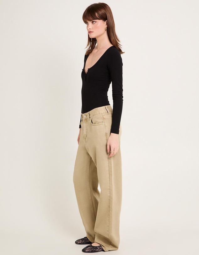 General Pants Co. Basics - Soft Knit Rib Button Bodysuit