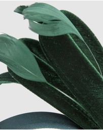 Max Alexander - Large Green Velvet Bow Racing Fascinator