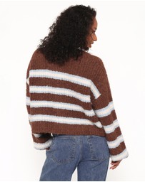 Petal & Pup - Albertine Cardigan - Brown Stripe