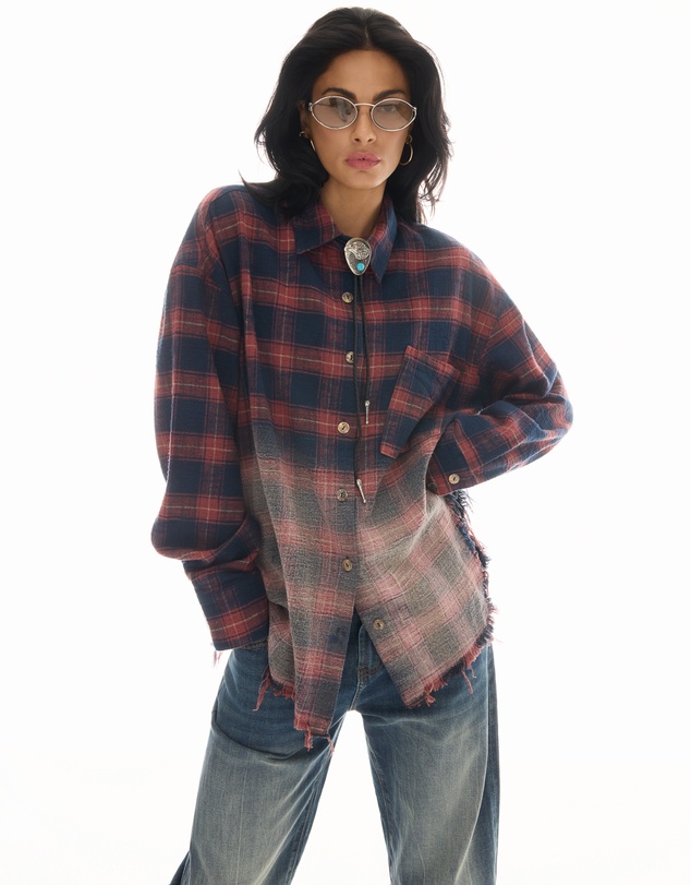 THE TALES - Cutaway Bleached Flannel Shirt