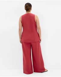 City Chic - Plus Size Tori Wide Leg Pant - sienna
