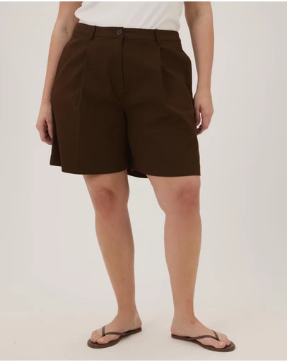 Atmos&Here Curvy - Cece Cotton Twill Shorts