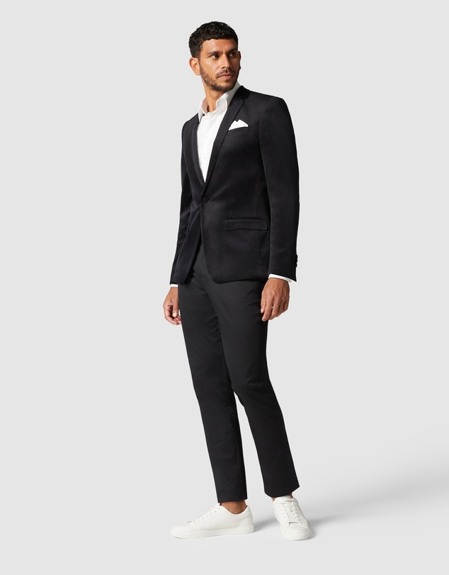 Politix - Slim Fit Detachable Shawl Collar Velvet Tuxedo Jacket