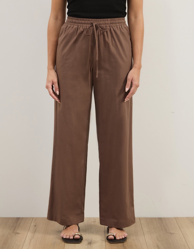 Atmos&Here - Elis Cotton Pants With Drawstring Detail At Waist
