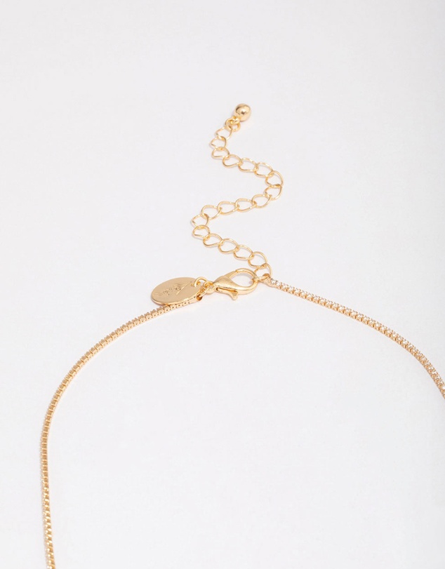 Lovisa - Gold Plated Dainty Cupchain Floral Necklace