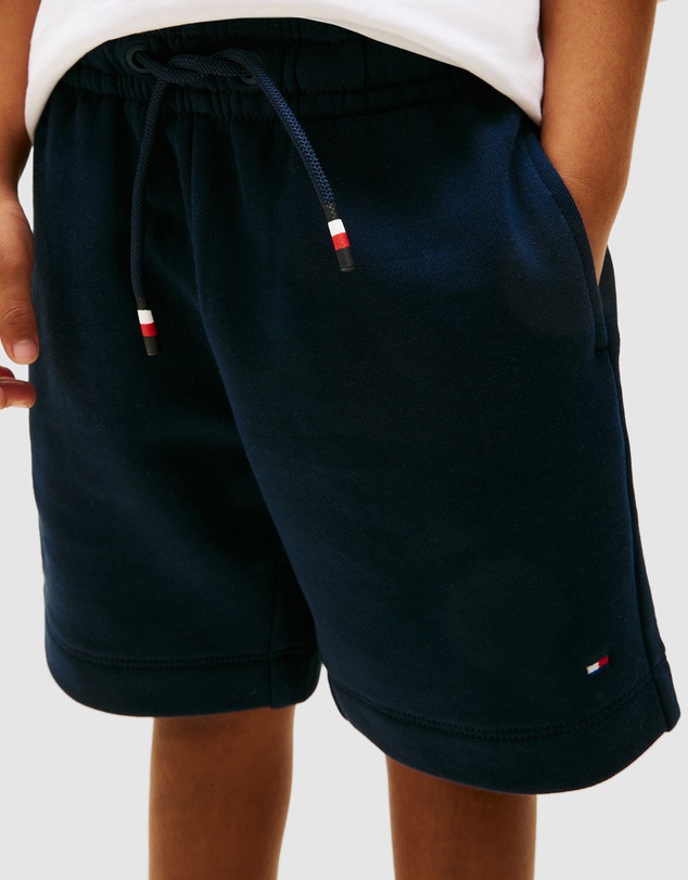 Tommy Hilfiger - Wavy Flag Graphic T-Shirt And Sweat Shorts Set - Kids