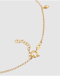 Elli Jewelry - Anklet Plate Pendants Boho Style in 925 Sterling Silver Gold Plated