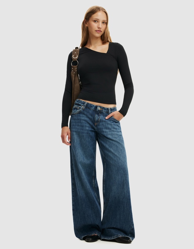Cotton On - Hold Me Asymmetric Long Sleeve Top