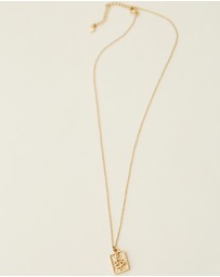 Carly Paiker - Cancer Star Sign Zodiac Tag Necklace