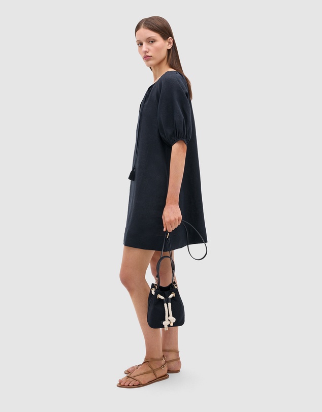 Seed Heritage - Linen Tie Neck Mini Dress