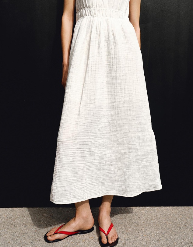 M.N.G - Crinkled Muslin Dress