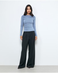 AERE - Eira Ruched Cupro Top