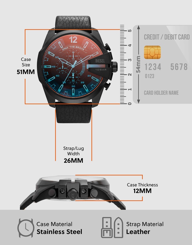 Diesel - Mega Chief Black Chronograph Watch