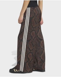 adidas Originals - SATIN SNAKE PRINT WIDE LEG TRACK PANTS Womens