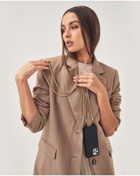 LOUVE COLLECTION - Le Café Noir Phone Case + Gaia Gold-Plated Crossbody Chain