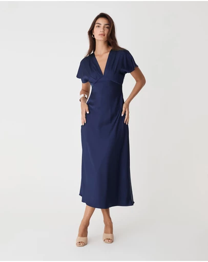 Forcast - Catalina V-Neck Satin Dress