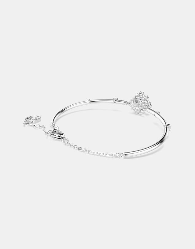 Swarovski - Constella Bangle, Round Cut, Dancing Stone, White, Rhodium Plated