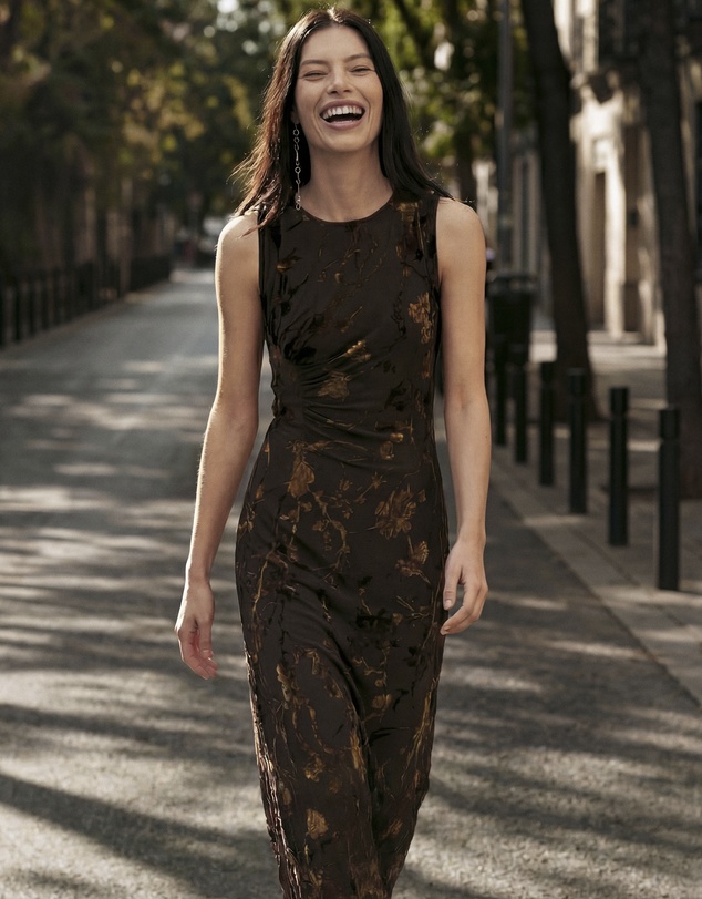 Desigual - Flocked Midi Dress