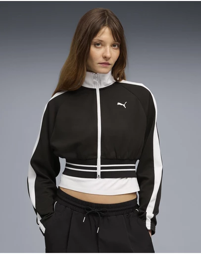 Puma - T7 Pique Relaxed Cropped Track Jacket
