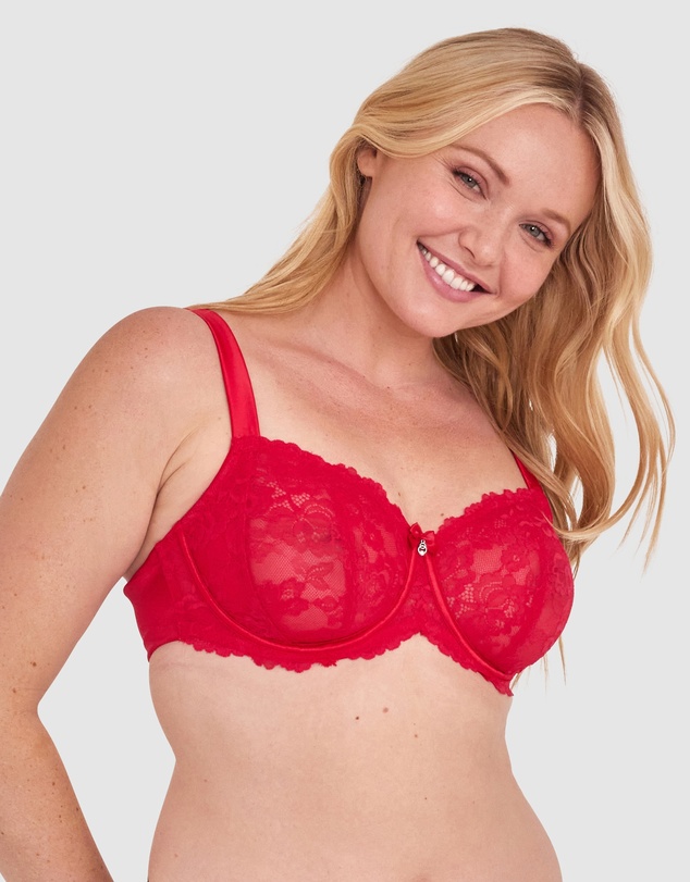 Bras N Things - Bethany Essentials Full Coverage Underwire Bra - Red