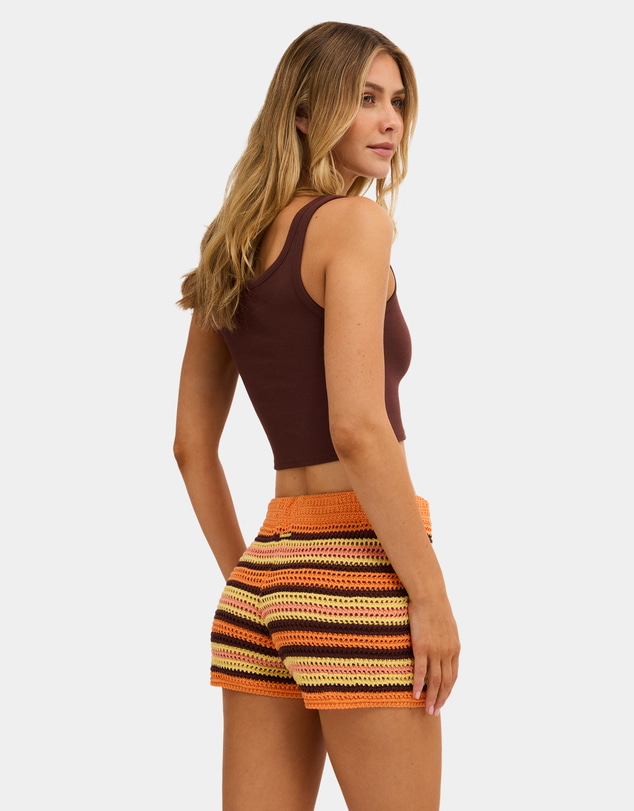 Billabong - Womens Tangelo Mini Elastic Waist Shorts