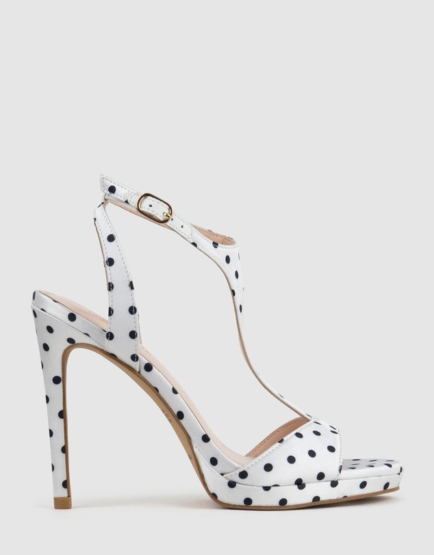 Edward Meller - WEN110 Polkadot T-Bar Platform Sandal