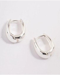 Lovisa - Silver Plated Brass Boho Taper Hoop Earrings