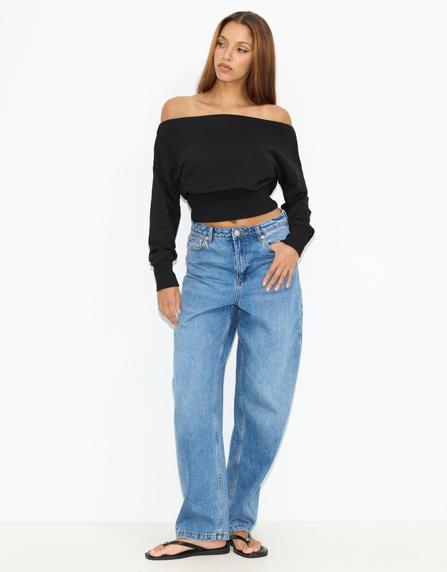 Dazie - Chill Vibes Off Shoulder Jumper