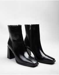 RAID - Hermine high block heeled boots in black