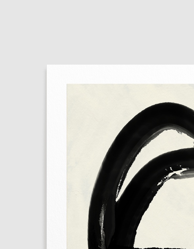 Olive et Oriel - Black Strokes No 2 by Treechild Art Print