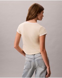 Calvin Klein Jeans - Monologo Scoopneck Baby Tee