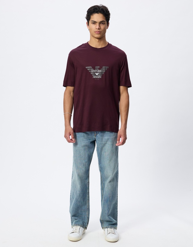 Emporio Armani - Graffiti Eagle Logo Print Jersey T-Shirt
