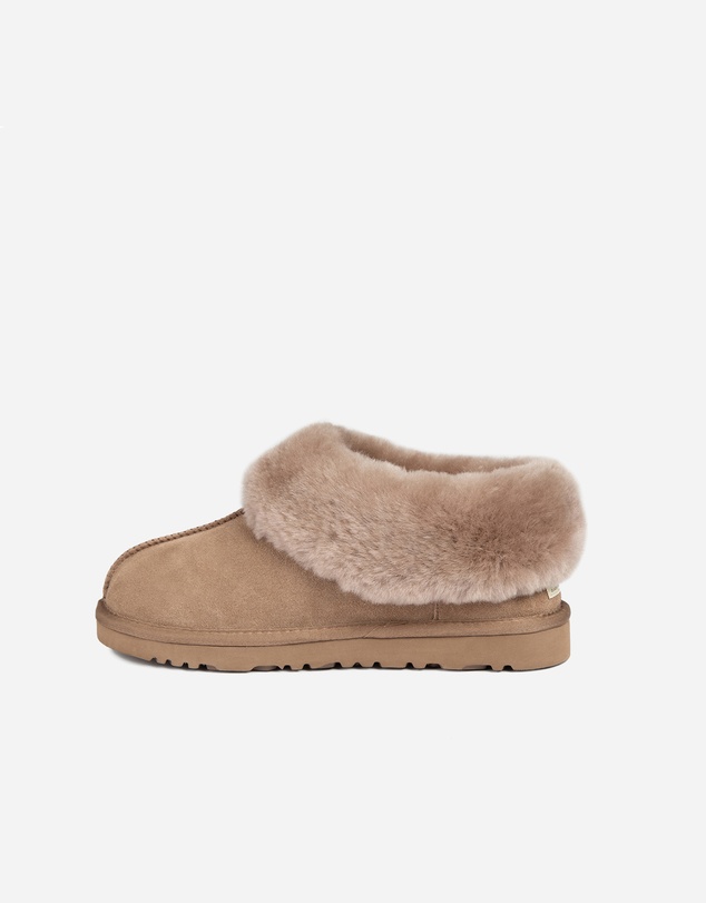 Ozwear Connection Uggs - Ugg Slippers Collar Unisex Premium Sheepskin Slippers Suede