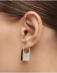 PDPAOLA - Chicago Silver Hoop Earrings