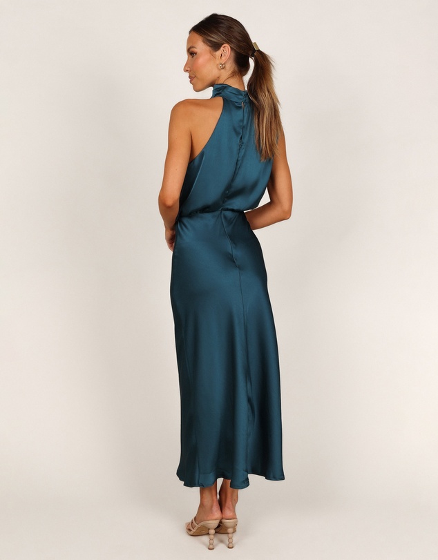 Petal & Pup - Anabelle Halter Neck Midi Dress - Teal