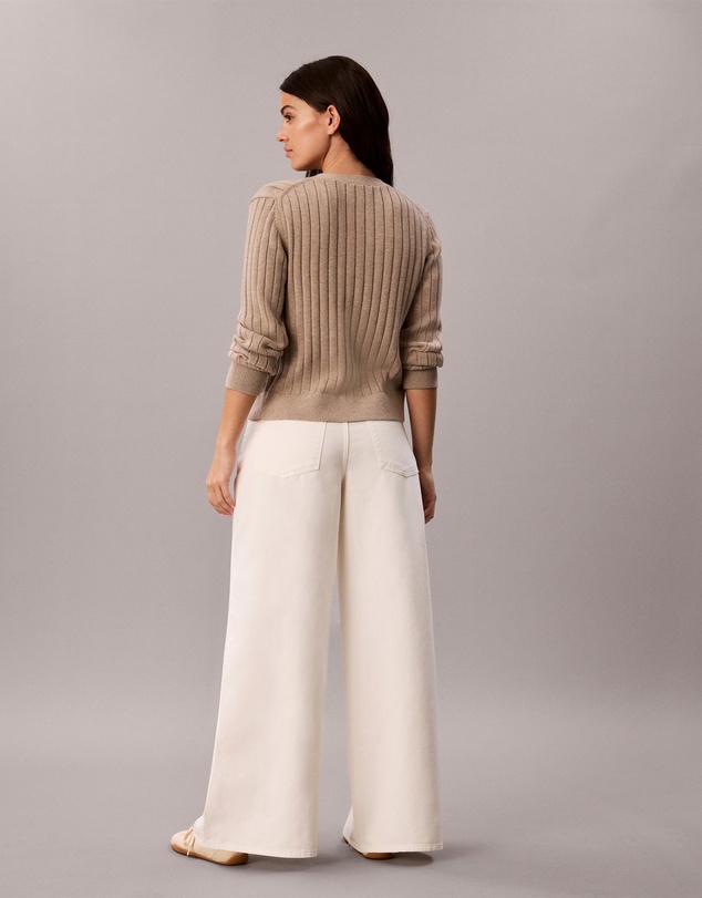 Calvin Klein Jeans - Cotton Twill Wide Leg Pants