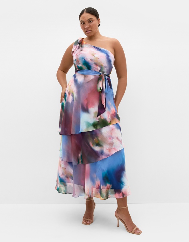 City Chic - Enchant Bouquet One Shoulder Maxi Dress