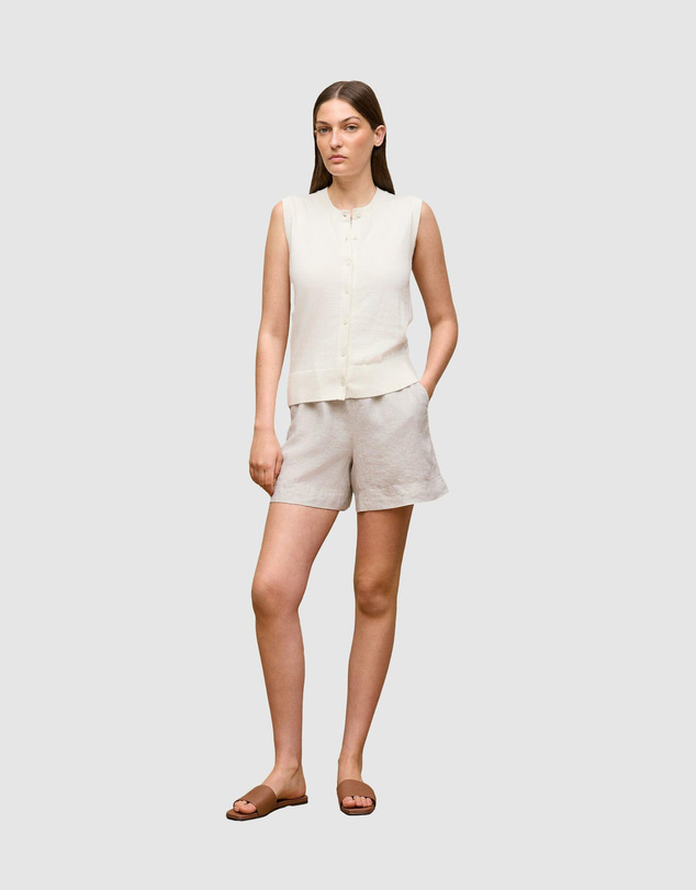 Trenery - Yarn Dyed Linen Pull On Short